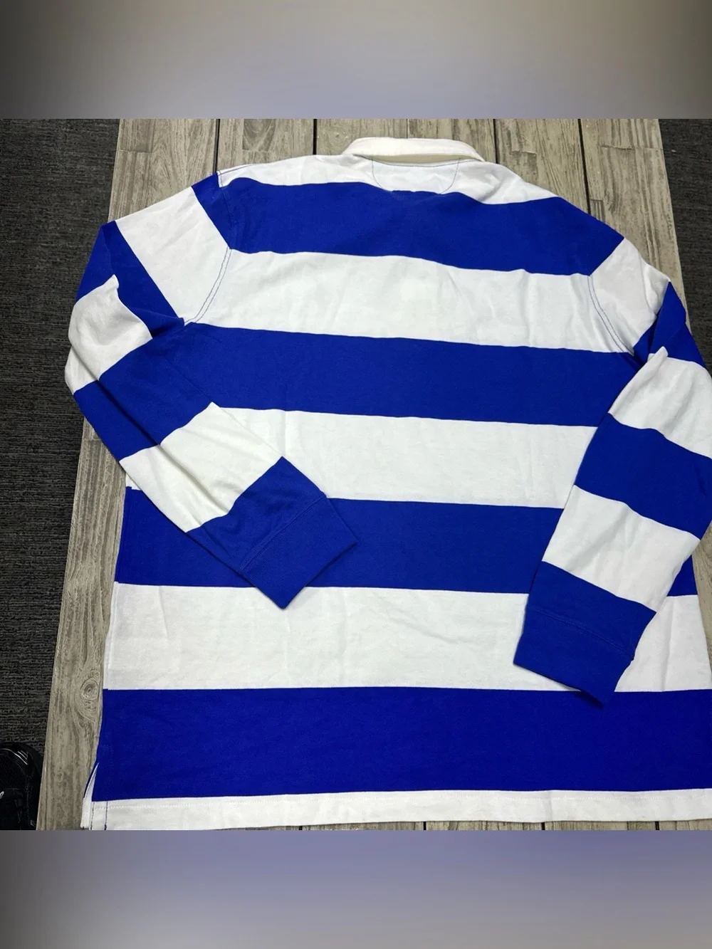 Polo Ralph Lauren Men's Classic Fit Rugby Long Sleeve Polo Shirt Blue White NWOT
